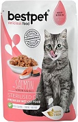 P0037 BESTPET ВЛАЖНЫЙ КОРМ ДЛЯ СТЕРИЛИЗОВАННЫХ КОШЕК С ЛОСОСЕМ  В ЖЕЛЕ 85 Г В ПАУЧЕ